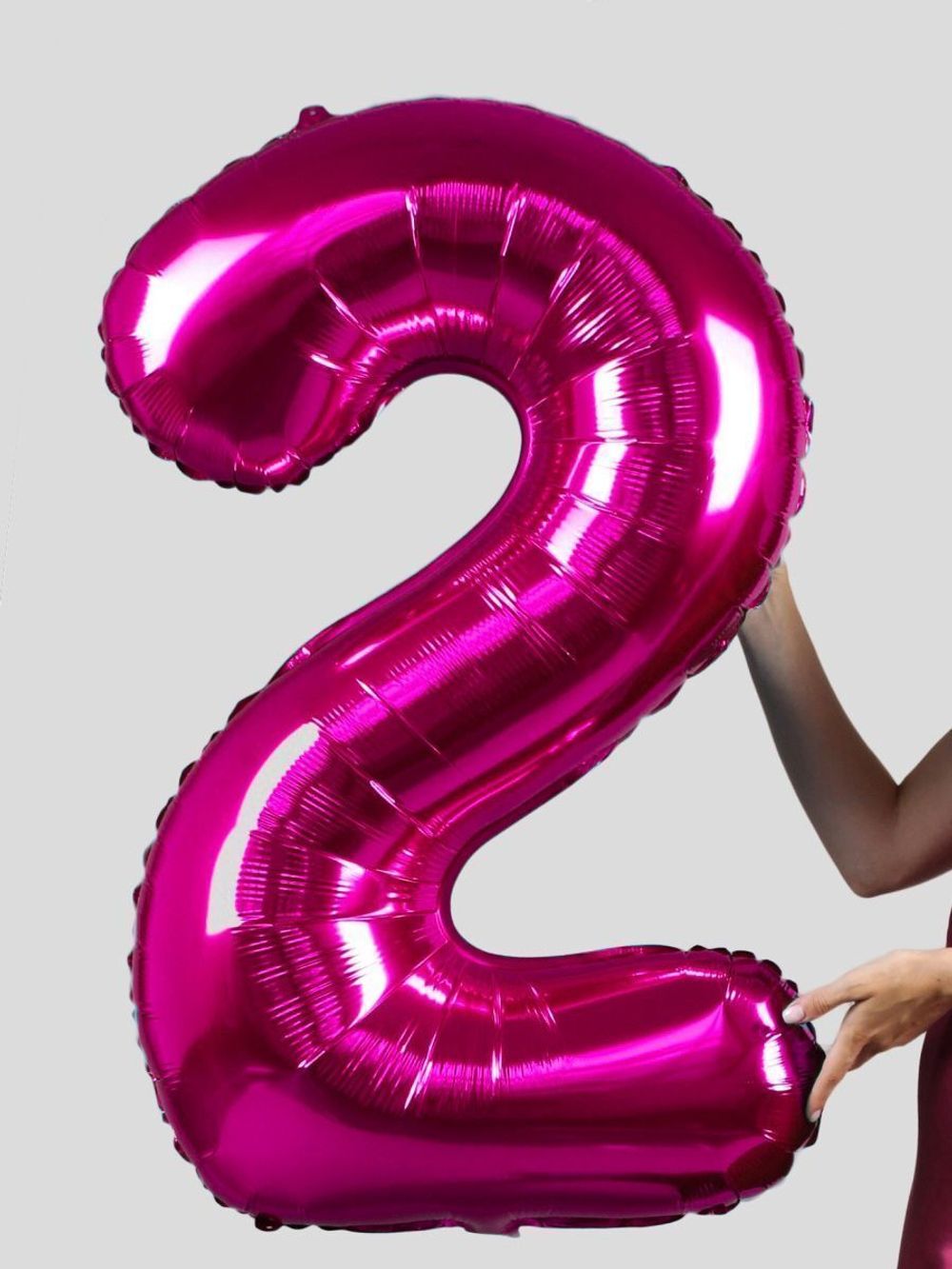 FM Шар 40" / 102 см "Цифра 2" фуксия фуше (БГ-60)