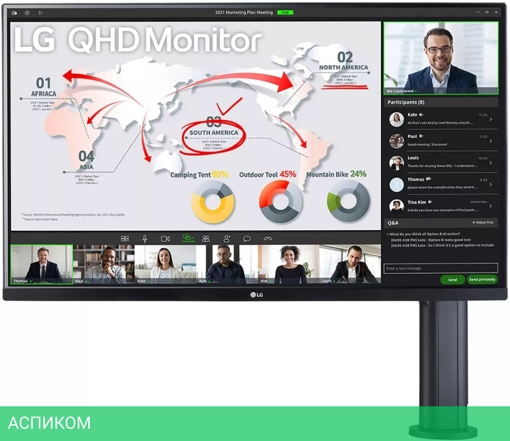 Монитор LG Ergo 32QP880-B