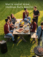 Скамейка садовая 200х44х45, Осло, деревянная скамья, массив сосны, для дома и сада, цвет графит