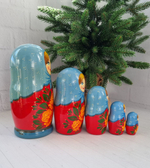 Матрешка 5мест 18см первая цветочная