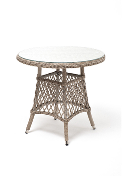 "Эспрессо–80 L" обеденная группа плетеная, цвет бежевый