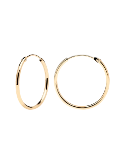 Серьги Medium Hoops серебро 925 пробы покрытое золотом