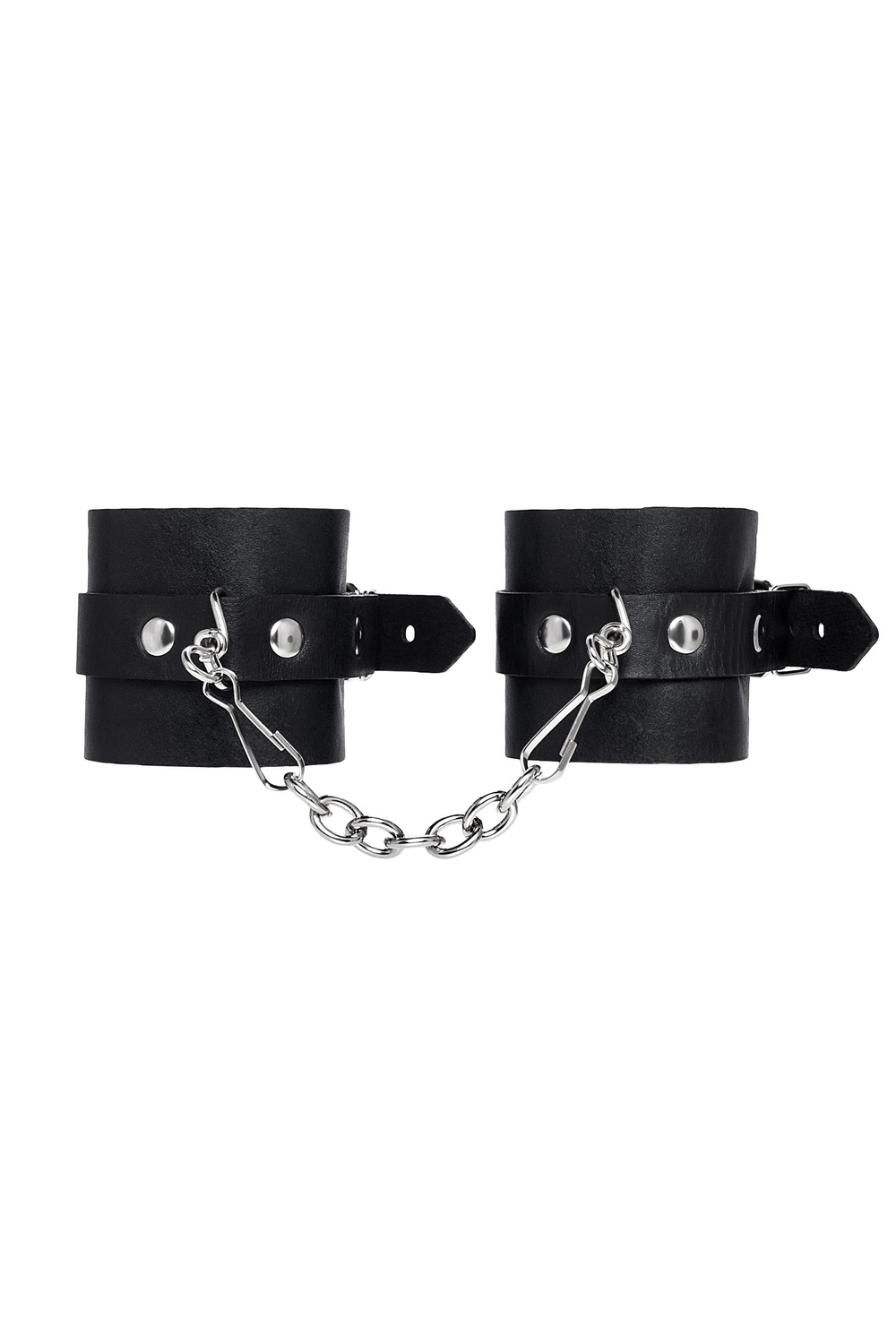 Наручники Pecado BDSM, однослойные натуральная кожа, черные