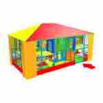 Детский игровой лабиринт с крышей «Страна чудес» 7,38×3,69×3,3 м