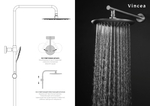 Душевая стойка Vincea Esse VSFS-1E1TCH термостатическая, хром
