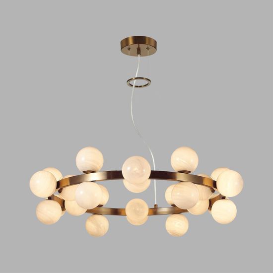 7109/24 MIDCENT ODL26 519 Подвесной светильник  белый/стекло/металл IP20 G9 24*5W  220-240V MAGIA