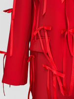 Пиджак Di Moda 46 однотонный c атласными бантами