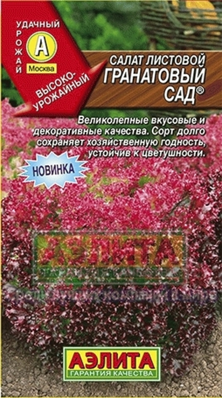 Салат Гранатовый сад листовой среднеспелый Аэлита