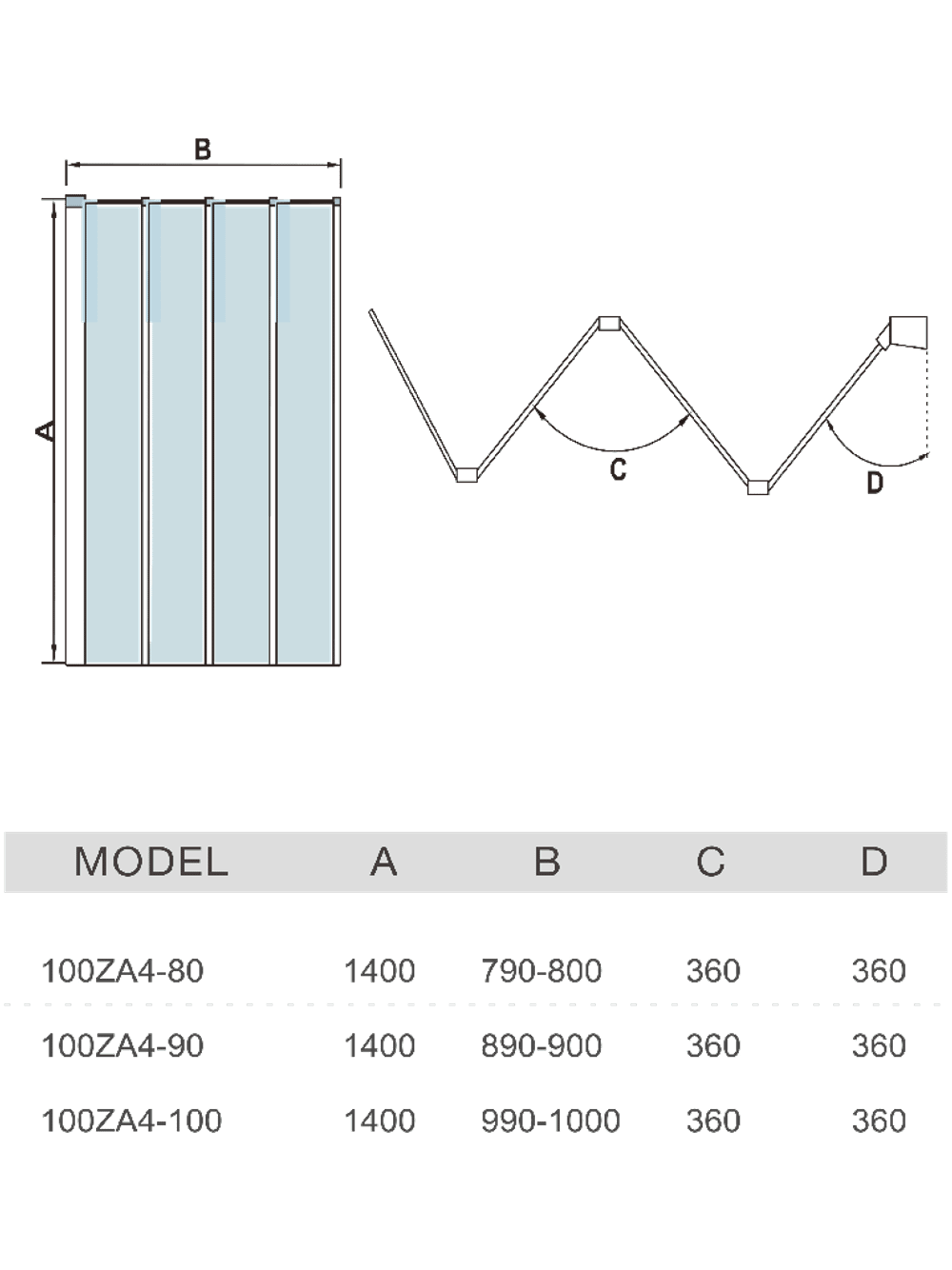 Ограждение на ванну WeltWasser  WW100 Арт. 100ZA4-80 Размер 800х1400 мм 10000002758 прямоугольная