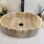 Раковина из оникса Oval Yellow OY-60700 52*38*14
