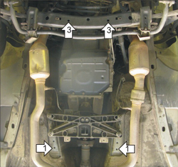 Защита КПП. 3 мм, Сталь. для Chrysler 300 C 2004-2007 MOTODOR.10302