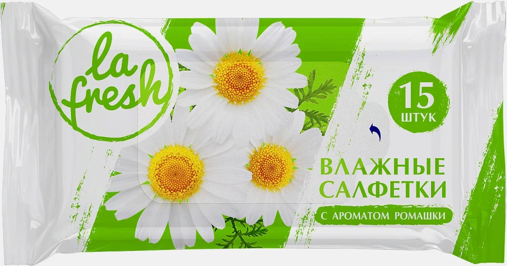 Влажные салфетки La Fresh с ароматом Ромашка 15шт