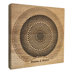 Влагостойкий динамик с декоративной дубовой сеткой SW 525 Wood AMG SQUARE, для бани и сауны