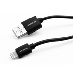 Кабель Ergolux, USB2.0, Lightning, для Apple, в резиновой оплетке, 2A output, 1м