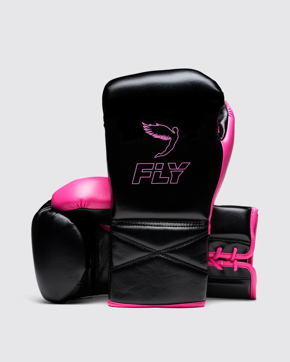 Боксёрские перчатки Fly SUPERLACE PRO X 2 GLOVES - Black/Knockout Pink