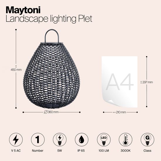 Светильник на солнечной батарее Outdoor OSL599FL-L5B3K