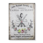 Панно "Мария-Виттория Роза и столовые приборы" 70x50x2,5см, дерево,холст