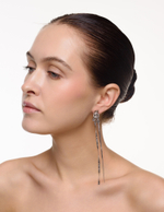 Серьги "Long Double Chain" Silver