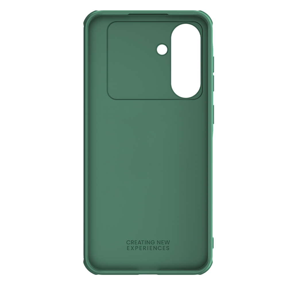 Чехол усиленный зеленого цвета (Dark Green) с защитной шторкой для камеры от Nillkin на Samsung Galaxy A56 5G, серия CamShield Pro Case