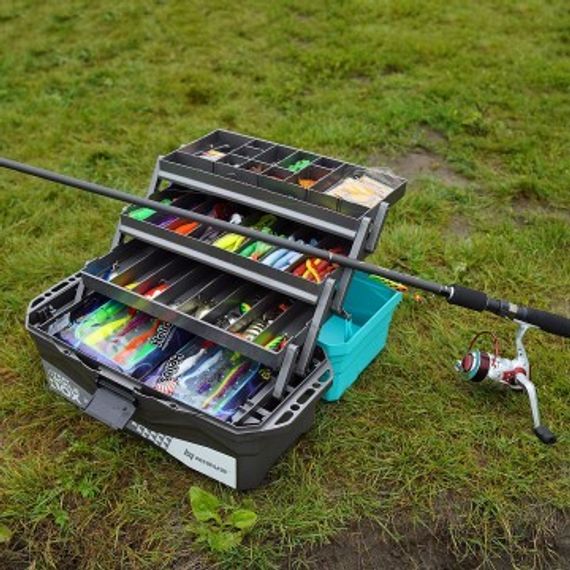 Ящик для снастей NISUS Tackle Box трехполочный бирюзовый (N-TB-3-Т)