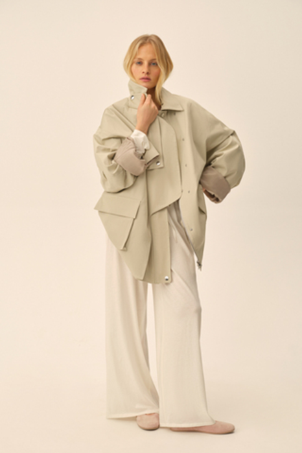 Укороченный тренч (((The Love Letter))), серый