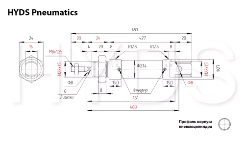 DSNU-20-365-PPV-A Пневмоцилиндр