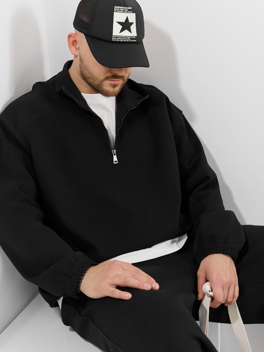 Толстовка мужская Интер-1 Виотекс ЧЁРНЫЙ