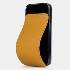 Чехол iPhone 17 Pro натуральная кожа козы, цвета охры