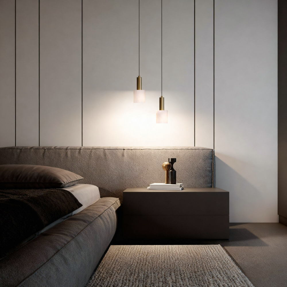 Подвесной светильник из алебастра 304055 алебастр / латунь