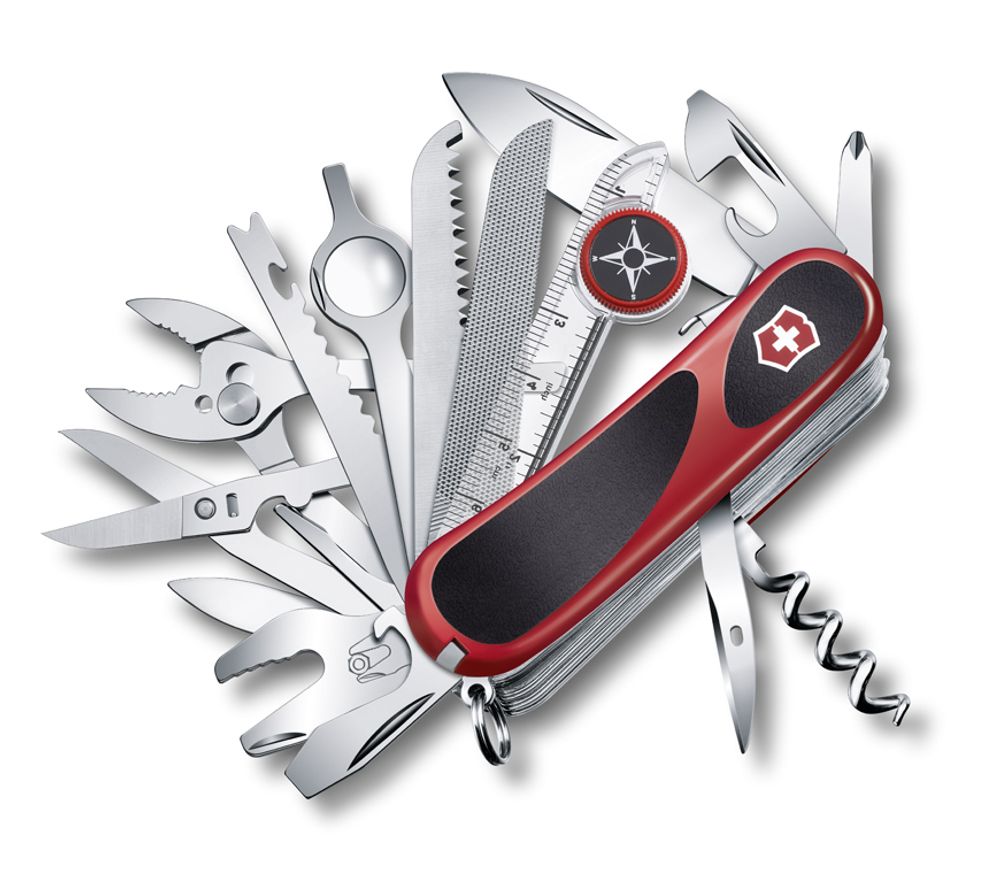 Нож Victorinox EvoGrip S54, 85 мм, 31 функция, красный с черным