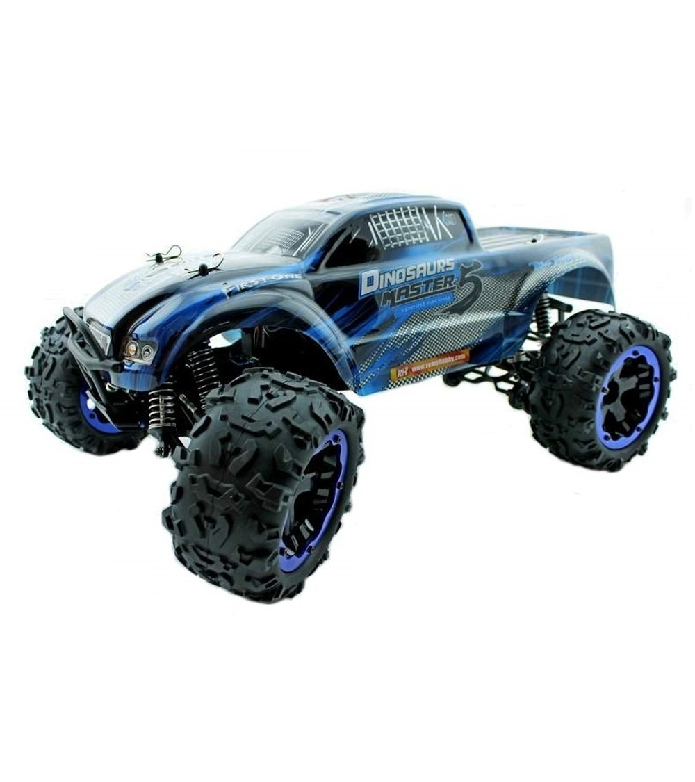 Радиоуправляемый монстр Remo Hobby Dinosaurs Master TWINS MOTOR UPGRADE (синий) 4WD 2.4G 1/8 RTR