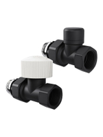 Набор термостатический для радиатора прямой 1/2 Design М30х1.5 Черный Royal Thermo