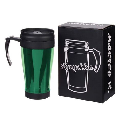 Зеленая термокружка «Визави» (Цвет: зеленый)
