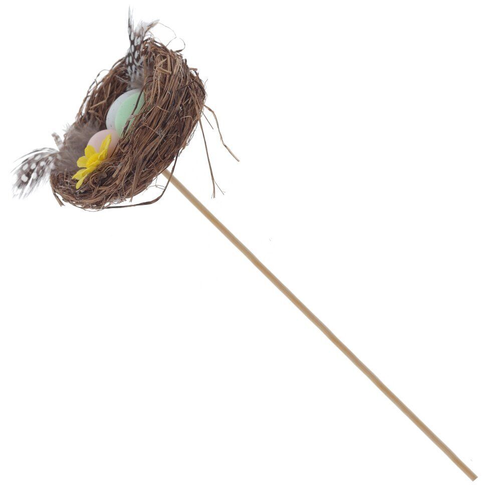 GAEM Изделие декоративное (вставка) "Гнездо пасхальное" (8*7*3) (блок 12 шт), L7 W7,5 H22 см, 2в.