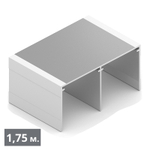 СТАНДАРТ Направляющая верхняя двухполозная (1,75 м) белый матовый (ПВХ) (AS0046) Aristo