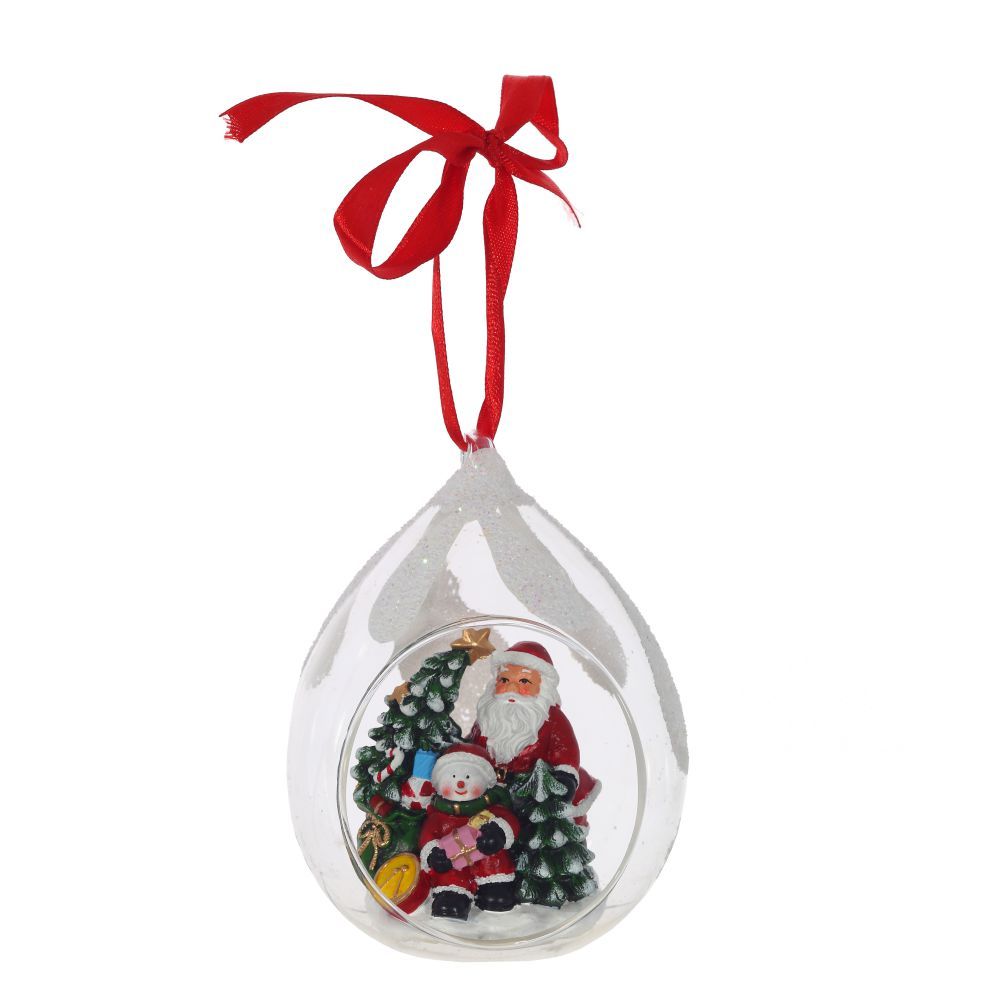 GAEM Украшение новогоднее "Капля" (блок из 6 шт), L8 W7 H10,5 см, 4в.