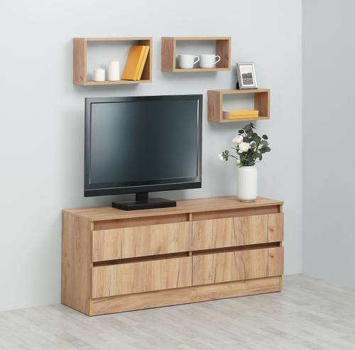 МФ.04.02.000 Тумба ТВ Дуб крафт золотой К003PW Дуб крафт золотой К003PW Элегия