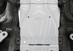 Защита КПП Rival для Fiat Fullback (V - 2.4D) 2016-н.в./Mitsubishi L200 V (V - 2.4D) 2015-2019 2018-н.в./Mitsubishi Pajero Sport III (V - 2.4D; 3.0) 2016-2021 2021-н.в. (устанавл-ся совместно с 333.4041.2), штампованная, алюминий 4 мм, с крепежом, 333.4047.2