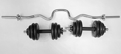 Комплект 2 гантели и гриф z-образный общий вес 35 кг арт1