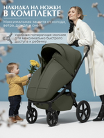 Коляска 4 в 1 Sweet Baby SBL Orso New + автокресло Elegante Plus с базой i-Size ISOFIX DK780 New Dark Green