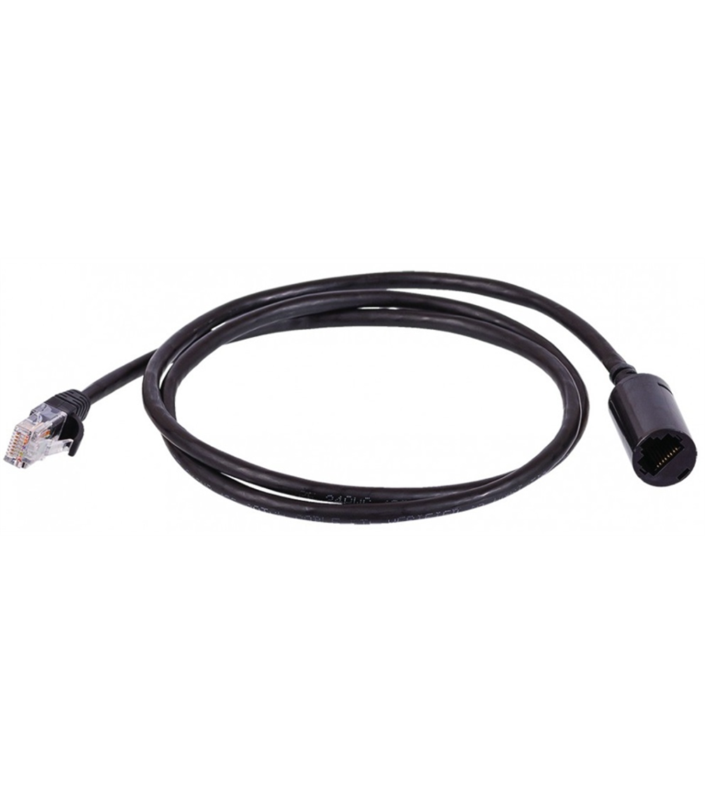 Удлинитель патч-корда UTP кат.5E, розетка RJ45 - вилка RJ-45, 2.0 м, черный
