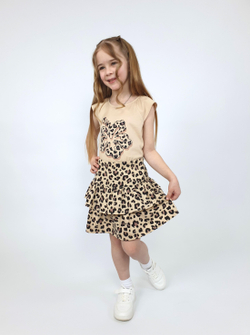 02-126-1 Комплект для девочки (футболка+ юбка)