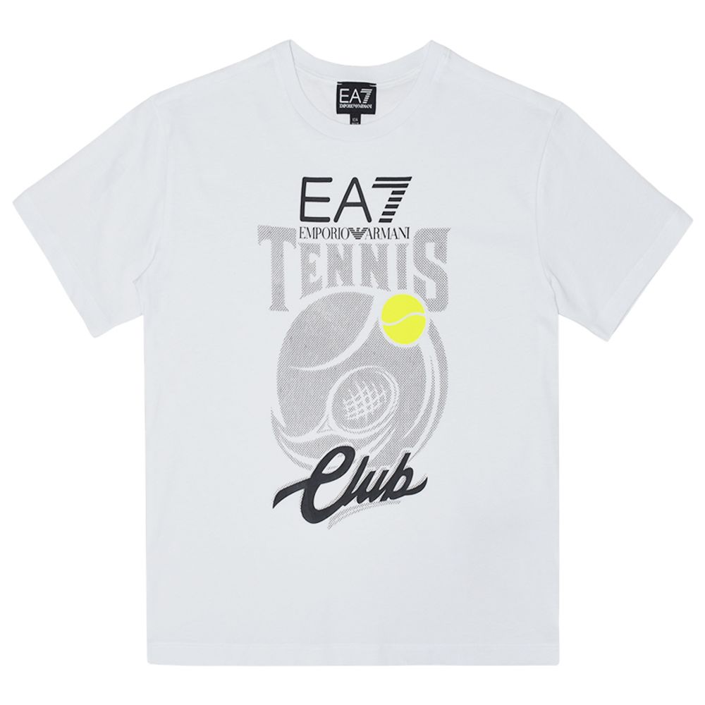 Футболка для мальчика теннисная EA7 Boy Jersey T-Shirt - white