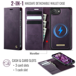 Чехол-кошелек CaseMe 2 in 1 MagSafe iPhone 16E