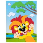 Набор для творчества "Аппликация из мягкого пластика EVA", "Львенок", 21х29 см, ЮНЛАНДИЯ, 662359