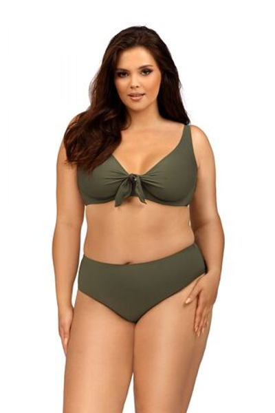 Однотонный купальник с мягким лифом на косточках (Размер: 75H/38) (Цвет: хаки)