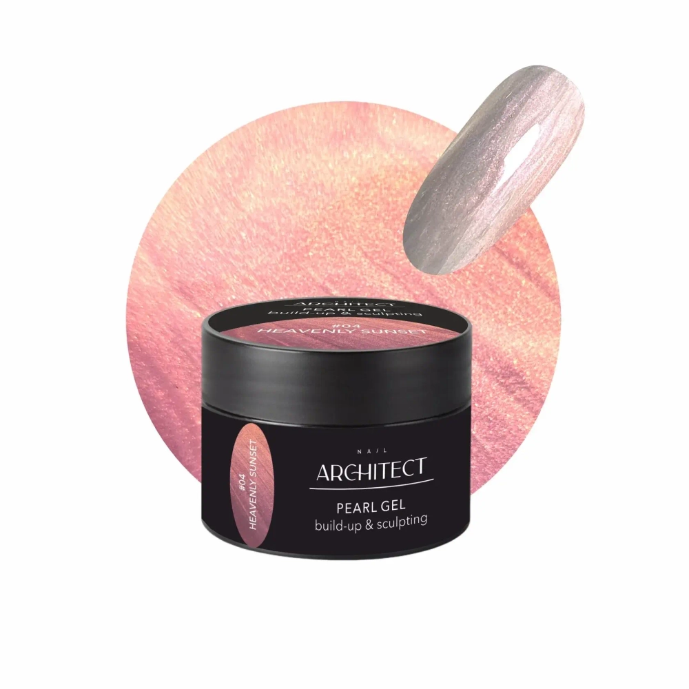 Nail ARCHITECT PEARL GEL 04 Heavenly Sunset Жемчужный конструирующий гель для укрепления и наращивания ногтей, 15 мл