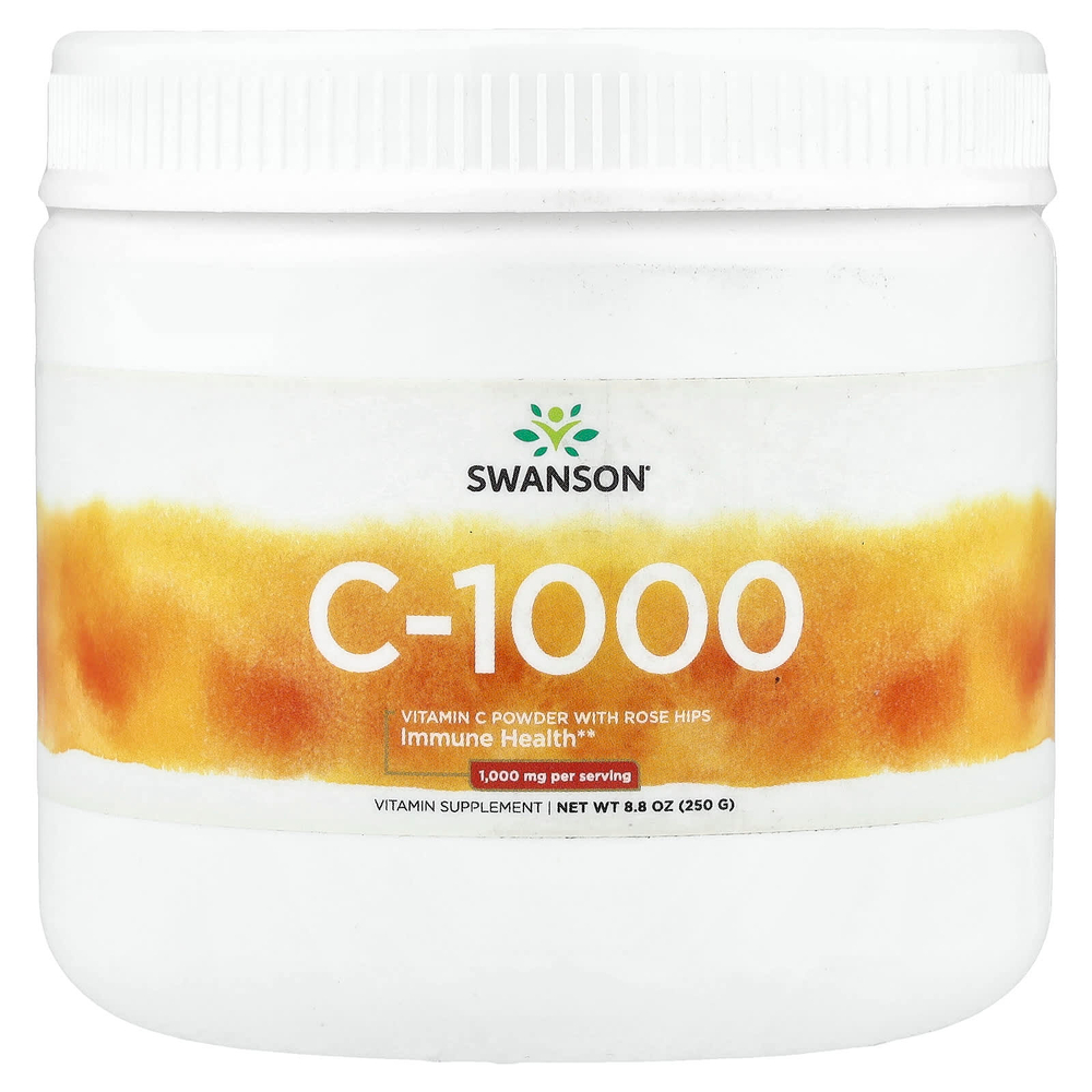 Swanson, витамин C в порошке, с шиповником, 250 г (8,8 унции)