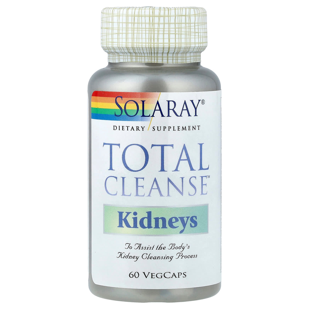 Solaray, Total Cleanse™, для здоровья почек, 60 растительных капсул