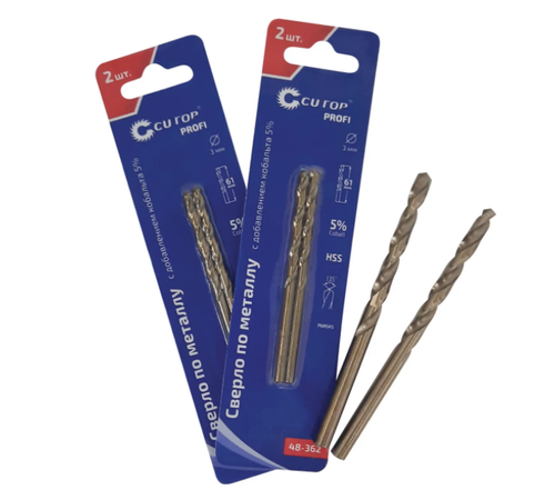 48-377 Сверло по металлу CUTOP Profi с кобальтом 5%, 5 x 86мм, 2 шт.